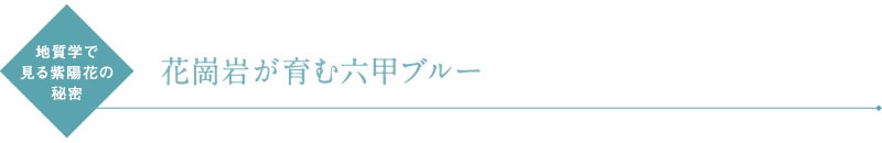 花崗岩が育む六甲ブルー