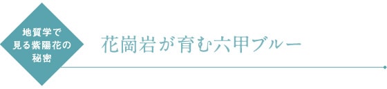 花崗岩が育む六甲ブルー